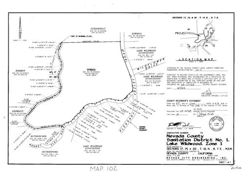 Click to see Record of Survey Book 13, pg. 102 (2005) of Nevada County Recorders Survey Maps Book 13