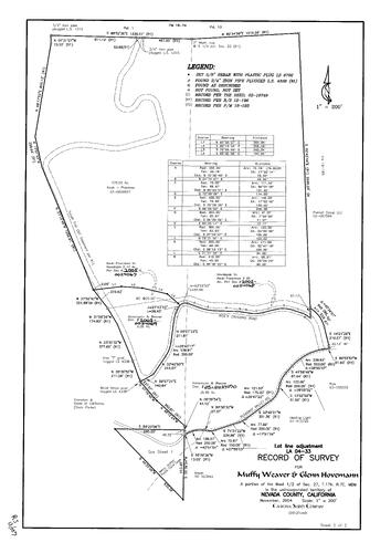 Click to see Record of Survey Book 13, pg. 107 (2005) of Nevada County Recorders Survey Maps Book 13