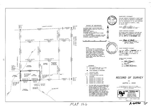 Click to see Record of Survey Book 13, pg. 126 (2005) of Nevada County Recorders Survey Maps Book 13