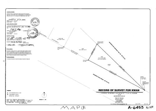 Click to see Record of Survey Book 13, pg. 131 (2005) of Nevada County Recorders Survey Maps Book 13