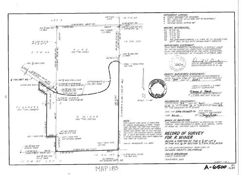 Click to see Record of Survey Book 13, pg. 183 (2006) of Nevada County Recorders Survey Maps Book 13