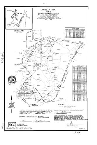 Click to see Record of Survey Book 13, pg. 208 (2006) of Nevada County Recorders Survey Maps Book 13