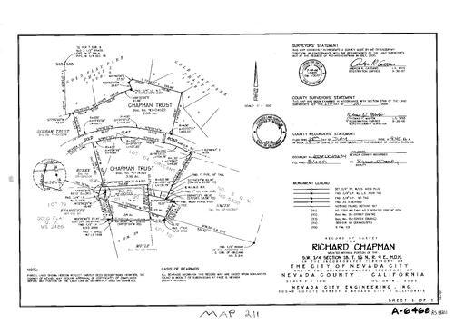 Click to see Record of Survey Book 13, pg. 211 (2006) of Nevada County Recorders Survey Maps Book 13