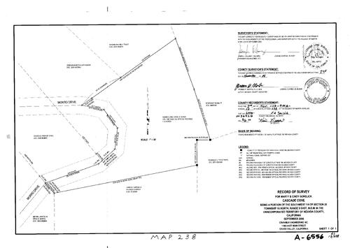 Click to see Record of Survey Book 13, pg. 238 (2006) of Nevada County Recorders Survey Maps Book 13
