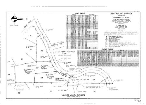 Click to see Record of Survey Book 13, pg. 267 (2007) of Nevada County Recorders Survey Maps Book 13