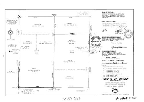 Click to see Record of Survey Book 13, pg. 284 (2007) of Nevada County Recorders Survey Maps Book 13