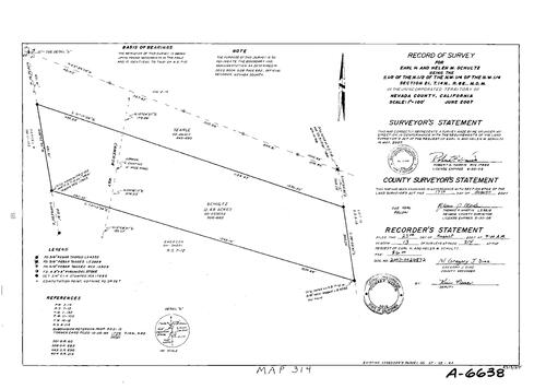 Click to see Record of Survey Book 13, pg. 314 (2007) of Nevada County Recorders Survey Maps Book 13