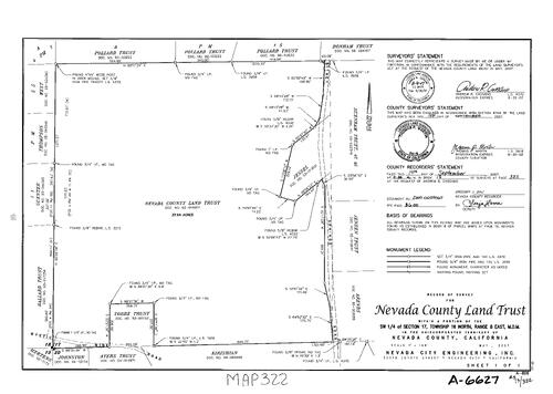 Click to see Record of Survey Book 13, pg. 322 (2007) of Nevada County Recorders Survey Maps Book 13