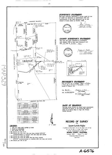 Click to see Record of Survey Book 13, pg. 329 (2007) of Nevada County Recorders Survey Maps Book 13