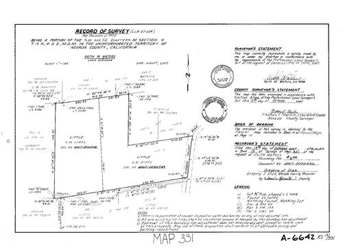 Click to see Record of Survey Book 13, pg. 331 (2007) of Nevada County Recorders Survey Maps Book 13