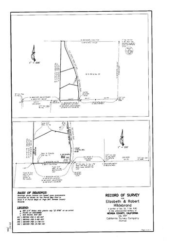 Click to see Record of Survey Book 13, pg. 351 (2007) of Nevada County Recorders Survey Maps Book 13