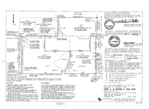 Click to see Record of Survey Book 14, pg. 011 (2008) of Nevada County Recorders Survey Maps Book 14