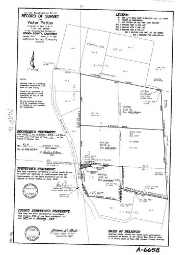 Click to see Record of Survey Book 14, pg. 016 (2008) of Nevada County Recorders Survey Maps Book 14