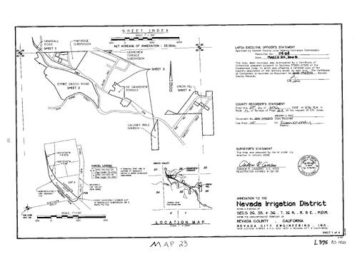 Click to see Record of Survey Book 14, pg. 023 (2008) of Nevada County Recorders Survey Maps Book 14