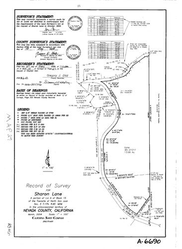 Click to see Record of Survey Book 14, pg. 027 (2008) of Nevada County Recorders Survey Maps Book 14