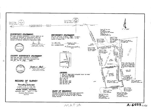 Click to see Record of Survey Book 14, pg. 028 (2008) of Nevada County Recorders Survey Maps Book 14