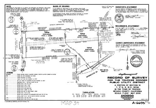 Click to see Record of Survey Book 14, pg. 034 (2008) of Nevada County Recorders Survey Maps Book 14