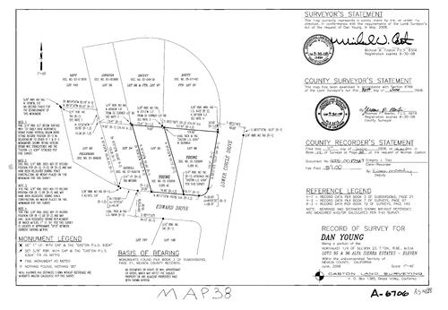 Click to see Record of Survey Book 14, pg. 038 (2008) of Nevada County Recorders Survey Maps Book 14