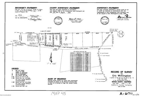 Click to see Record of Survey Book 14, pg. 045 (2008) of Nevada County Recorders Survey Maps Book 14