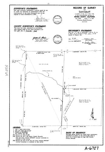 Click to see Record of Survey Book 14, pg. 064 (2008) of Nevada County Recorders Survey Maps Book 14