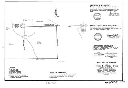 Click to see Record of Survey Book 14, pg. 065 (2008) of Nevada County Recorders Survey Maps Book 14
