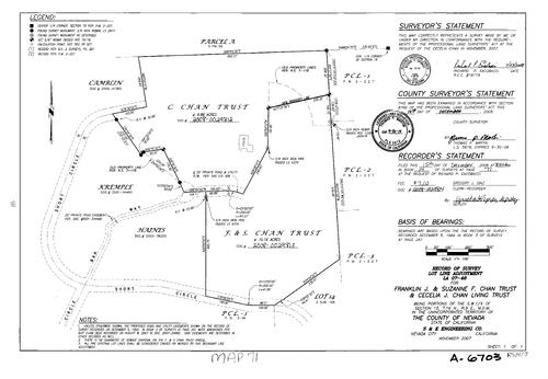 Click to see Record of Survey Book 14, pg. 071 (2008) of Nevada County Recorders Survey Maps Book 14