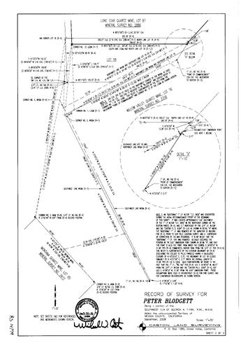 Click to see Record of Survey Book 14, pg. 079 (2009) of Nevada County Recorders Survey Maps Book 14