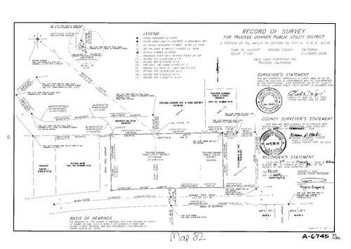 Click to see Record of Survey Book 14, pg. 082 (2009) of Nevada County Recorders Survey Maps Book 14