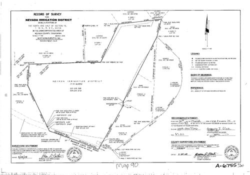 Click to see Record of Survey Book 14, pg. 090 (2009) of Nevada County Recorders Survey Maps Book 14