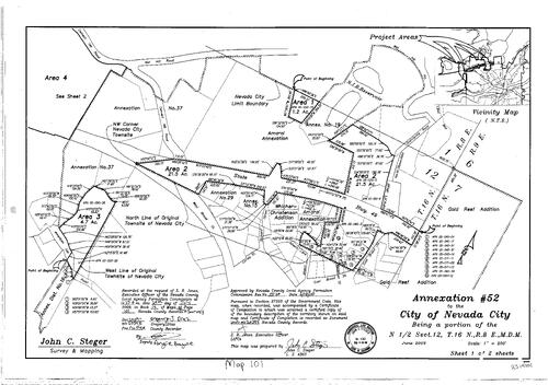 Click to see Record of Survey Book 14, pg. 101 (2009) of Nevada County Recorders Survey Maps Book 14