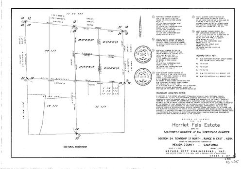 Click to see Record of Survey Book 14, pg. 145 (2010) of Nevada County Recorders Survey Maps Book 14