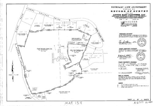 Click to see Record of Survey Book 14, pg. 154 (2010) of Nevada County Recorders Survey Maps Book 14