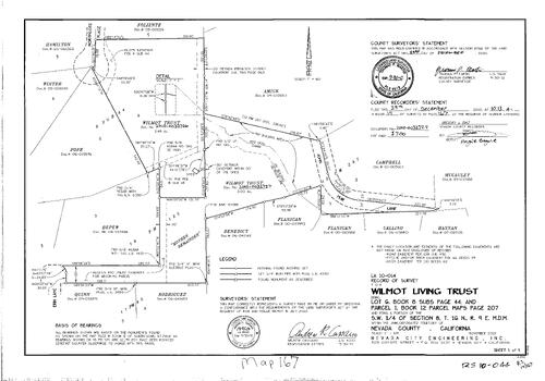 Click to see Record of Survey Book 14, pg. 167 (2010) of Nevada County Recorders Survey Maps Book 14