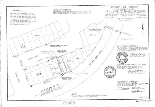 Click to see Record of Survey Book 15, pg. 005 (2011) of Nevada County Recorders Survey Maps Book 15