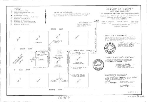 Click to see Record of Survey Book 15, pg. 006 (2011) of Nevada County Recorders Survey Maps Book 15