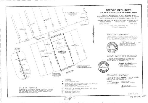 Click to see Record of Survey Book 15, pg. 007 (2011) of Nevada County Recorders Survey Maps Book 15