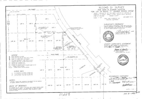 Click to see Record of Survey Book 15, pg. 008 (2011) of Nevada County Recorders Survey Maps Book 15