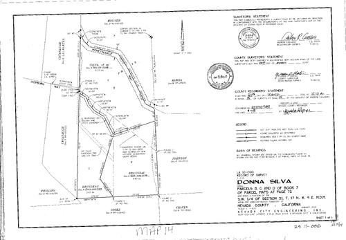 Click to see Record of Survey Book 15, pg. 014 (2011) of Nevada County Recorders Survey Maps Book 15
