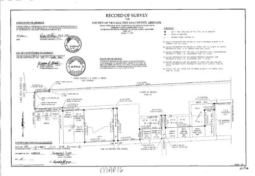 Click to see Record of Survey Book 15, pg. 016 (2011) of Nevada County Recorders Survey Maps Book 15