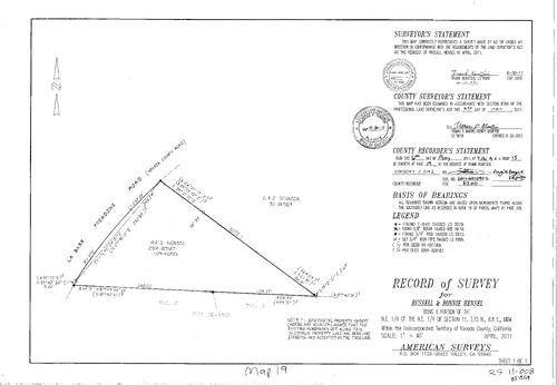 Click to see Record of Survey Book 15, pg. 019 (2011) of Nevada County Recorders Survey Maps Book 15