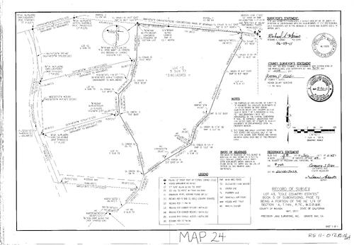 Click to see Record of Survey Book 15, pg. 24 (2011) of Nevada County Recorders Survey Maps Book 15