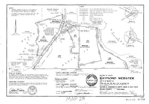 Click to see Record of Survey Book 15, pg. 28 (2011) of Nevada County Recorders Survey Maps Book 15