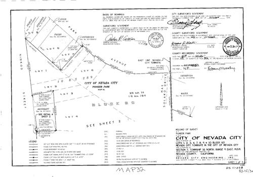Click to see Record of Survey Book 15, pg. 32 (2011) of Nevada County Recorders Survey Maps Book 15