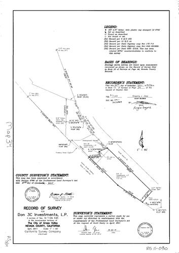Click to see Record of Survey Book 15, pg. 34 (2011) of Nevada County Recorders Survey Maps Book 15