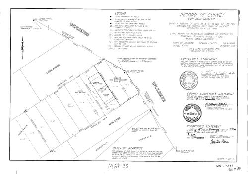 Click to see Record of Survey Book 15, pg. 38 (2011) of Nevada County Recorders Survey Maps Book 15