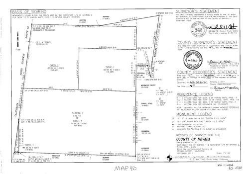 Click to see Record of Survey Book 15, pg. 40 (2011) of Nevada County Recorders Survey Maps Book 15