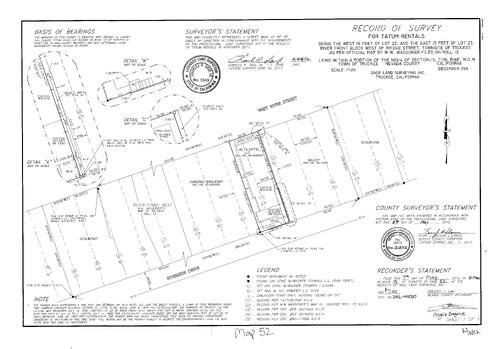 Click to see Record of Survey Book 15, pg. 52 (2012) of Nevada County Recorders Survey Maps Book 15