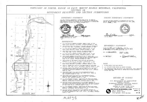 Click to see Record of Survey Book 15, pg. 58 (2012) of Nevada County Recorders Survey Maps Book 15