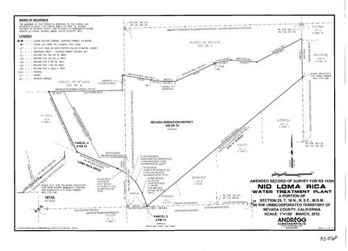 Click to see Record of Survey Book 15, pg. 60 (2012) of Nevada County Recorders Survey Maps Book 15
