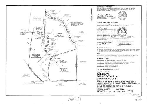 Click to see Record of Survey Book 15, pg. 71 (2012) of Nevada County Recorders Survey Maps Book 15